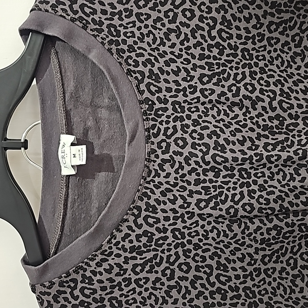 J. Crew Size Medium Leopard Print Sweatshirt and Sweatpants Bundle - like new - Picture 5 of 11